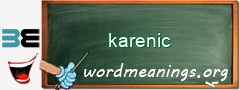 WordMeaning blackboard for karenic